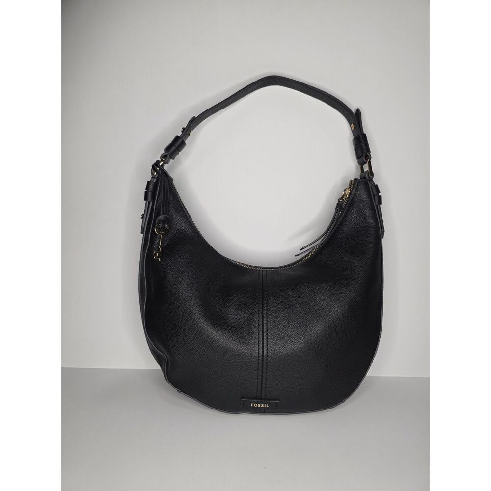 Fossil Shae Large Hobo Shoulder Bag Black Leather SHB3165001 Purse NWOT $295 F